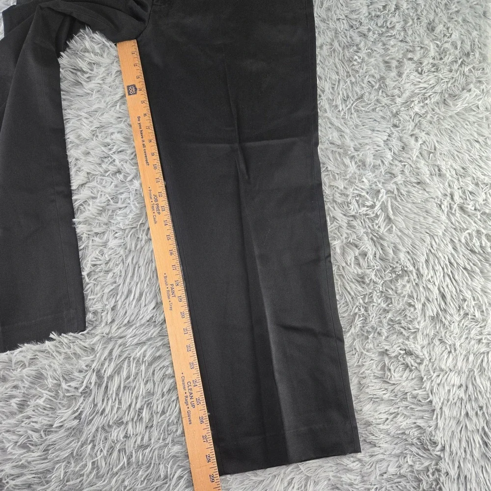 Perry Ellis Portfolio 36x29 Black Khaki Bundle Cotton Flat Front 3pk Trousers - Picture 3 of 16